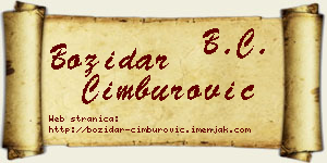 Božidar Čimburović vizit kartica